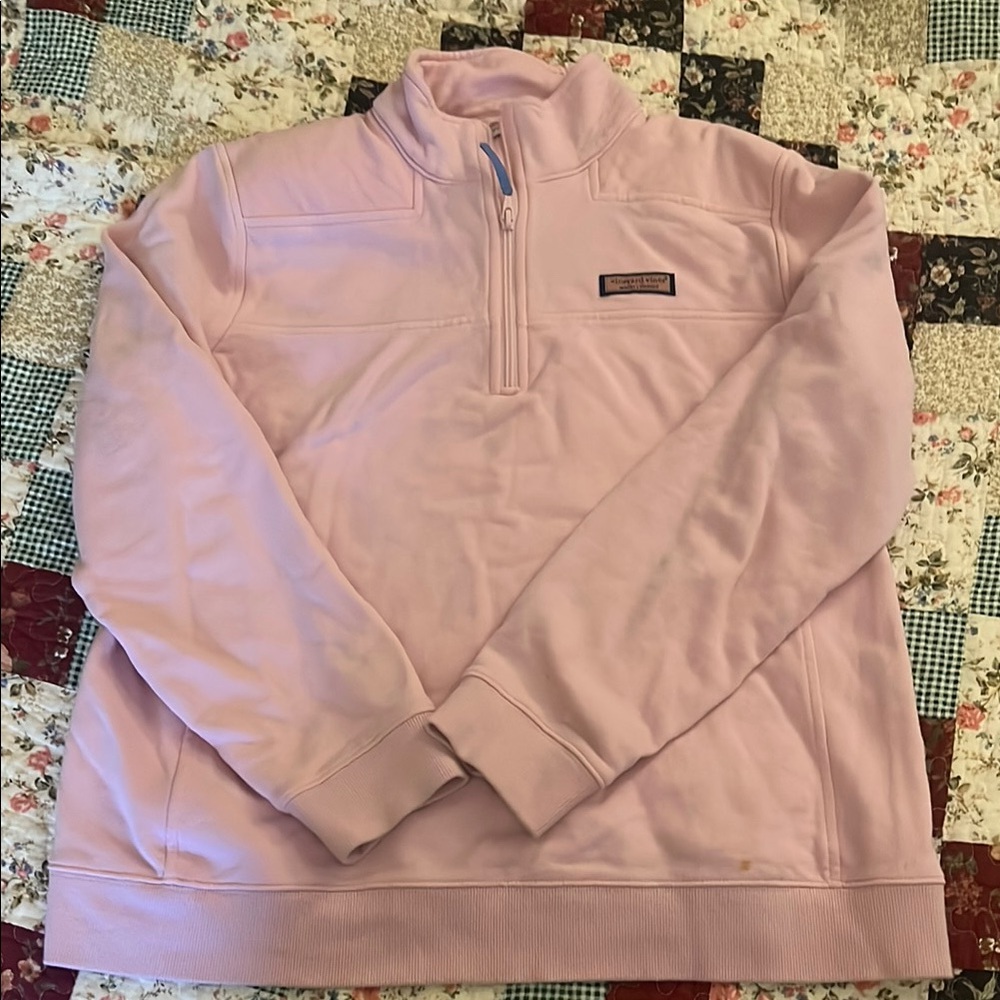 Pink Quarter-Zip Pullover